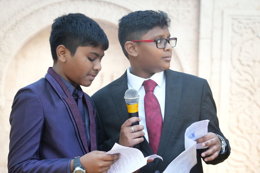 Sunday School children leading the service